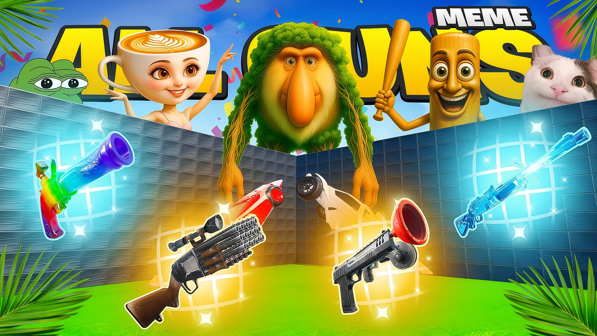 😂MEME😂 1V1 🎯 FREE FOR ALL 🎯 ALL GUNS