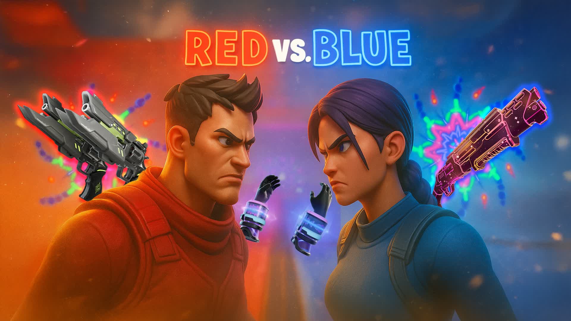 Red vs Blue 🔴🔵 Neon Clash