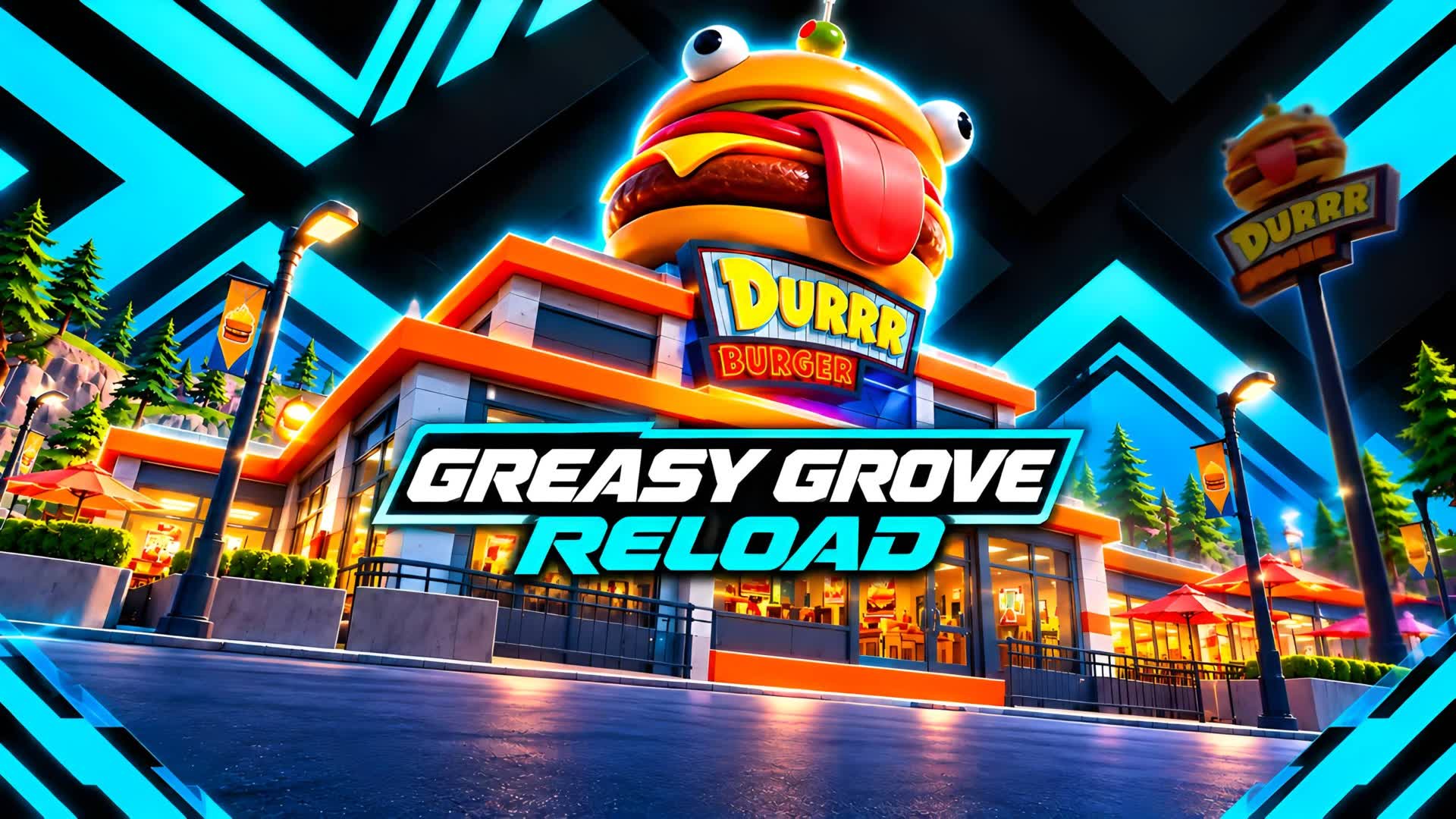 GREASY GROVE ZONE WARS RELOAD, Fortnite island 7082-3482-2968 by hlroo
