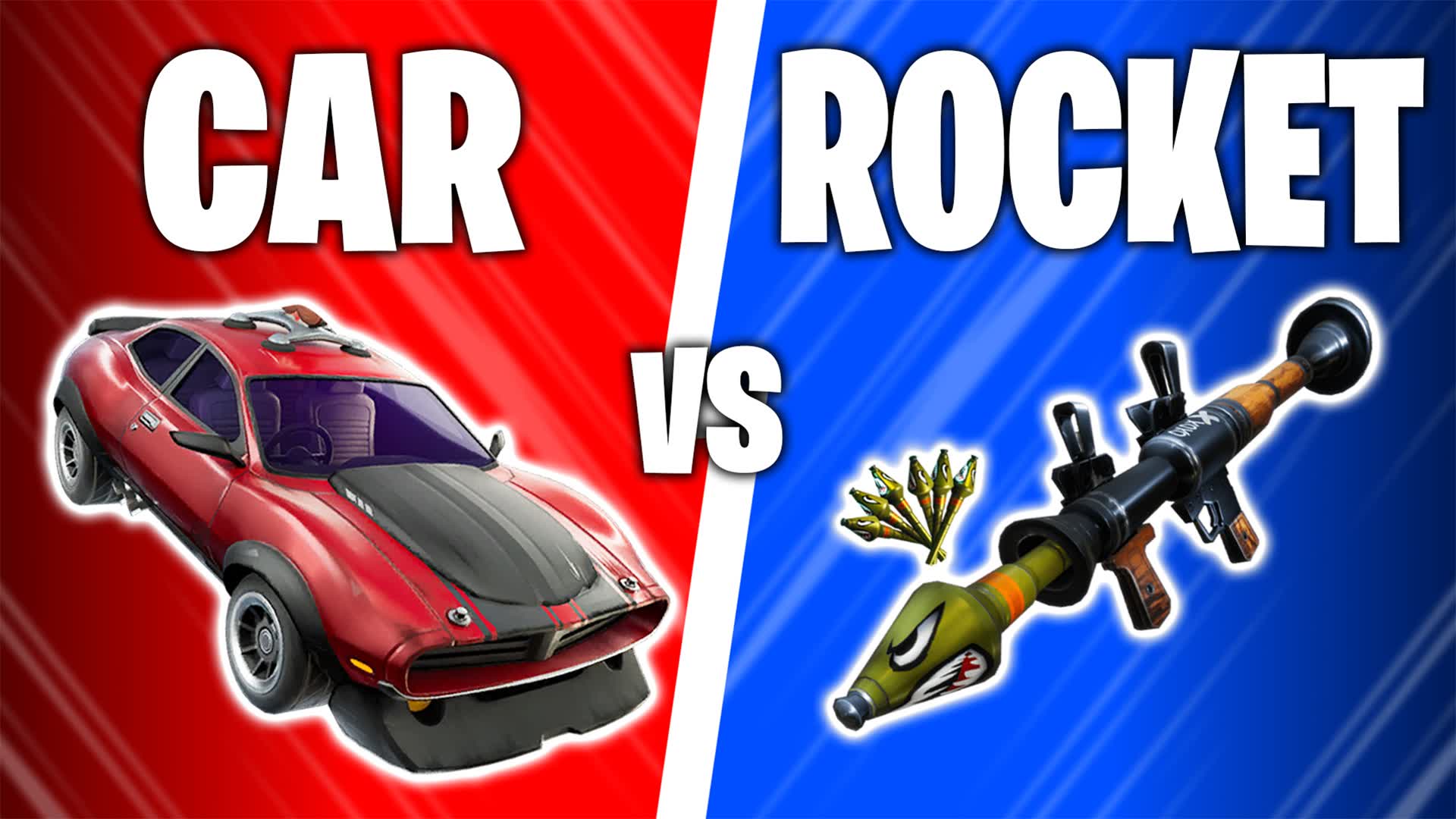 🔵🔴 CAR VS ROCKET – RED VS BLUE 🔴🔵