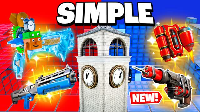 SIMPLE TILTED TOWER RED VS BLUE 🔴🔵