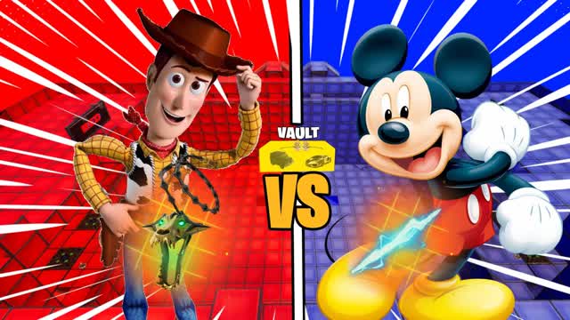 🔵MICKEY VS WOODY🔴 RED VS BLUE