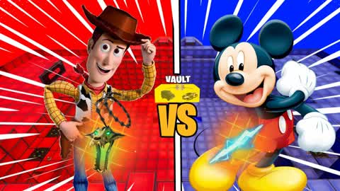 🔵MICKEY VS WOODY🔴 RED VS BLUE