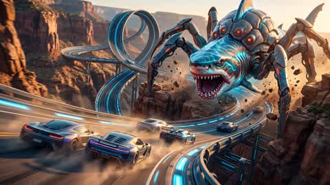 Mech-Shark Mayhem 🦈🕷️