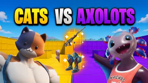 🐱🦎 Cats vs Axolots (Red vs Blue)