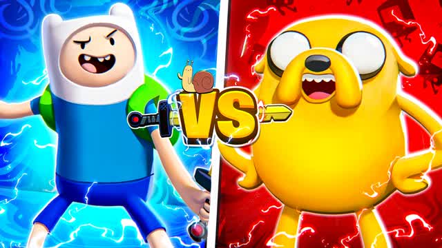 FINN VS JAKE 🔴 RED VS BLUE 🔵