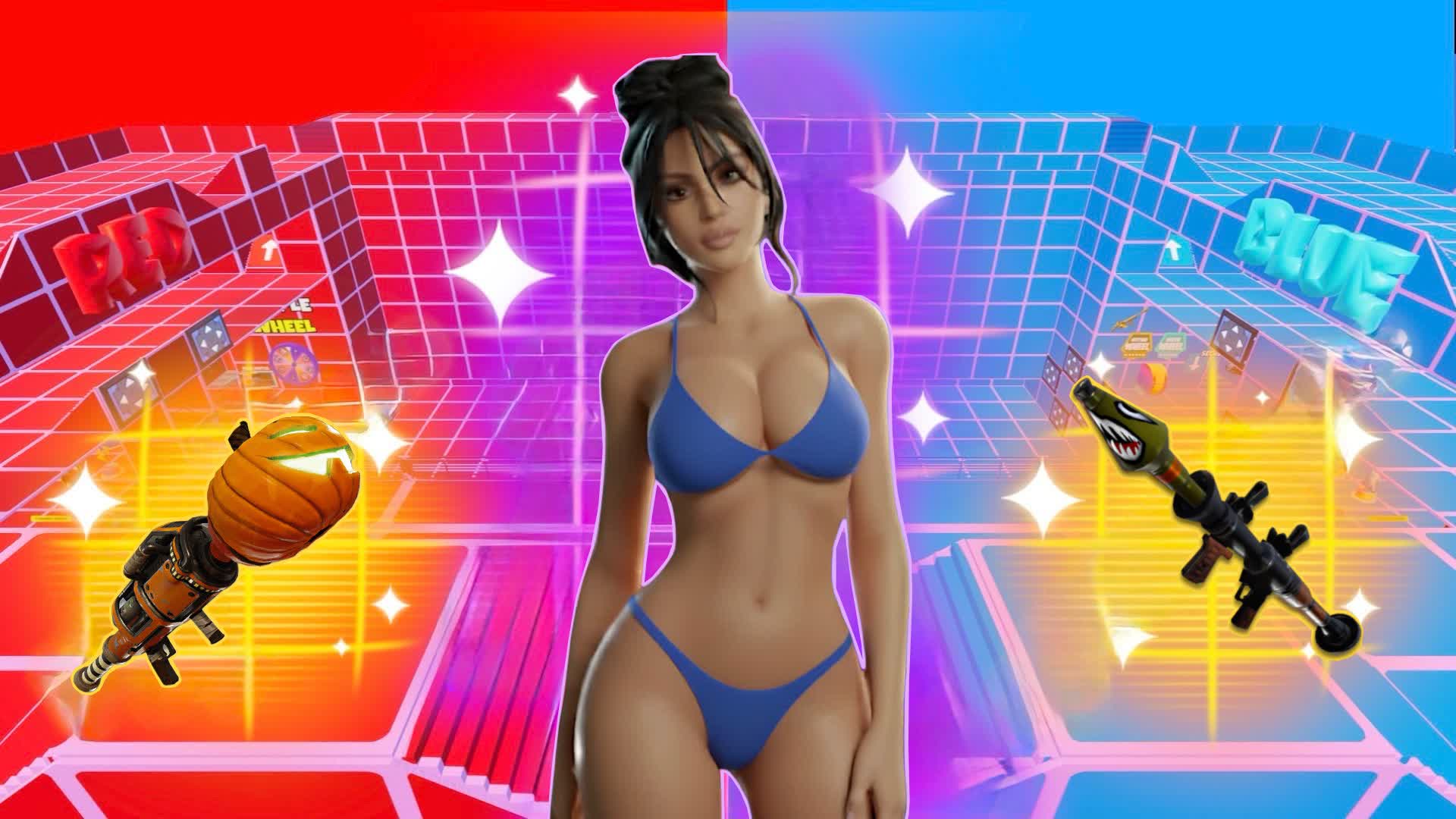 SUPER RED VS BLUE 🔴🔵 KIM KARDASHIAN