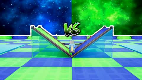 1V1 BUILD FIGHT GREEN VS BLUE 🎯