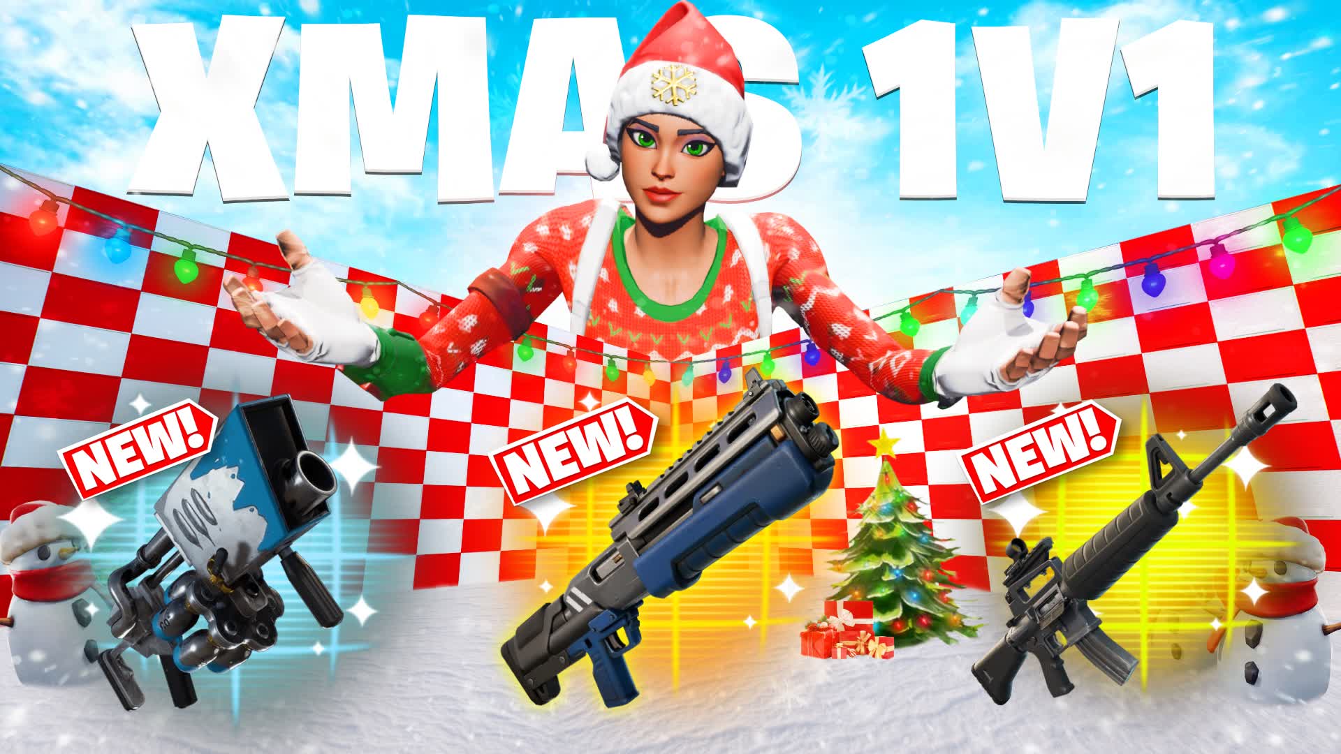 🎄CHRISTMAS 1V1 - ALL GUNS & VEHICLES🎄