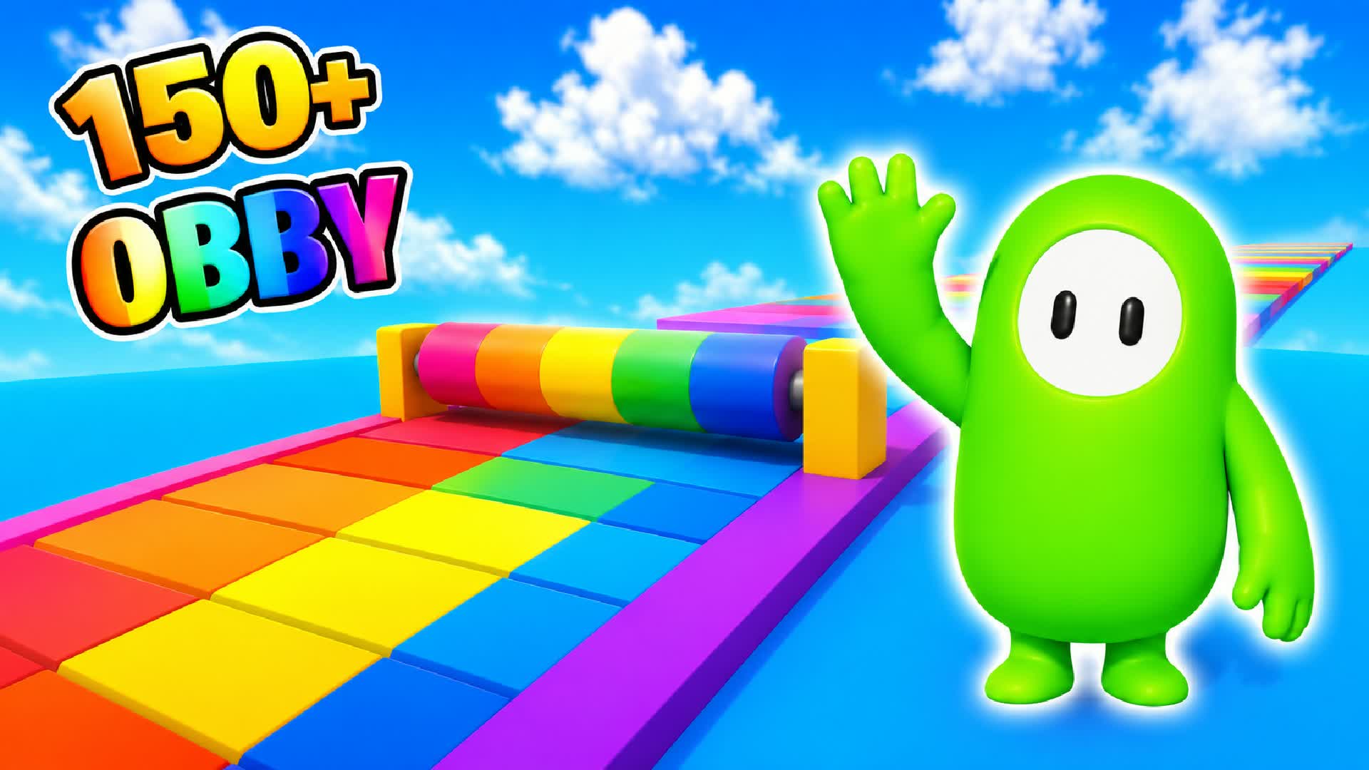 RAINBOW OBBY PARKOUR FALL GUYS 150🌈
