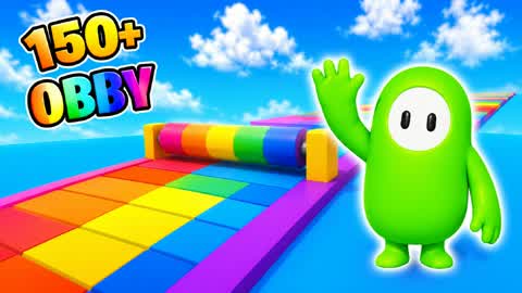 RAINBOW OBBY PARKOUR FALL GUYS 150🌈