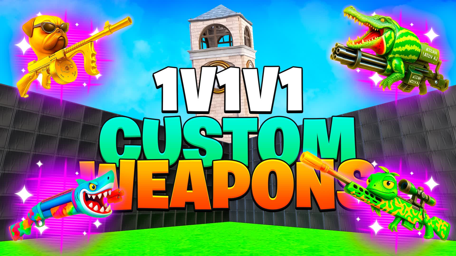 1v1v1 CRAZY WEAPONS - GUN GAME