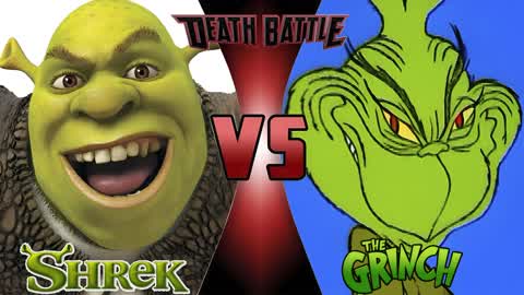 THE GRINCH vs SHREK 🟢 DEATH GREEN FIGHT