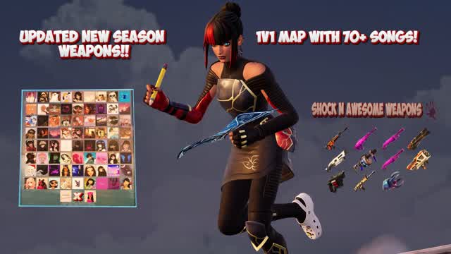 1V1 Map With 70+ Songs