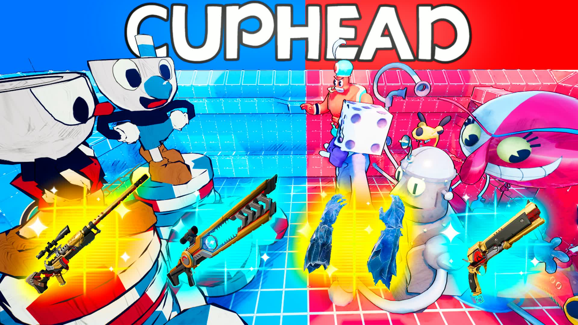 🔴RED VS BLUE🔵CUPHEAD🎲