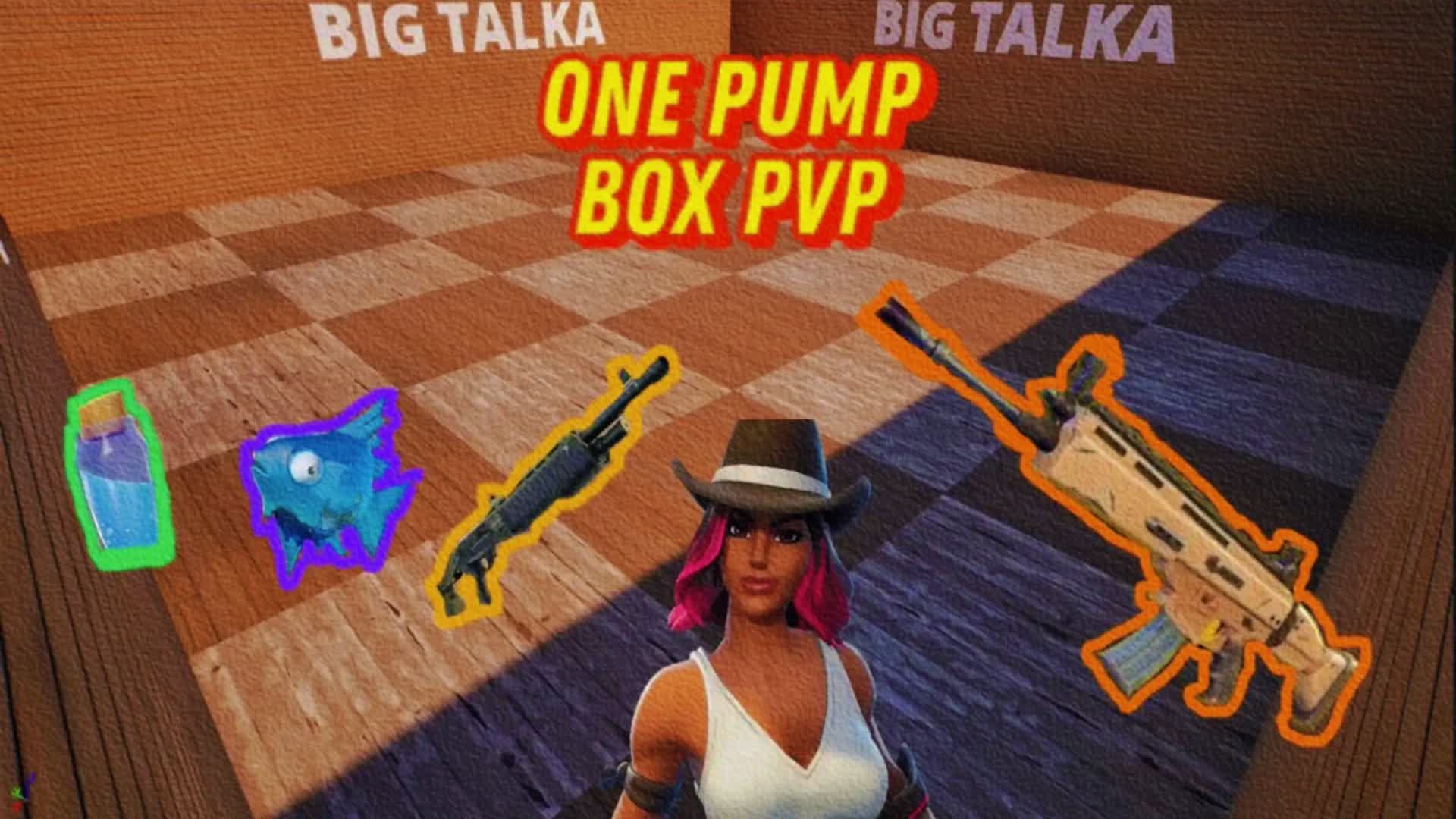 ONE PUMP BOX FIGHT! 084173470218 by beanos Fortnite Creative Map Code Fortnite.GG