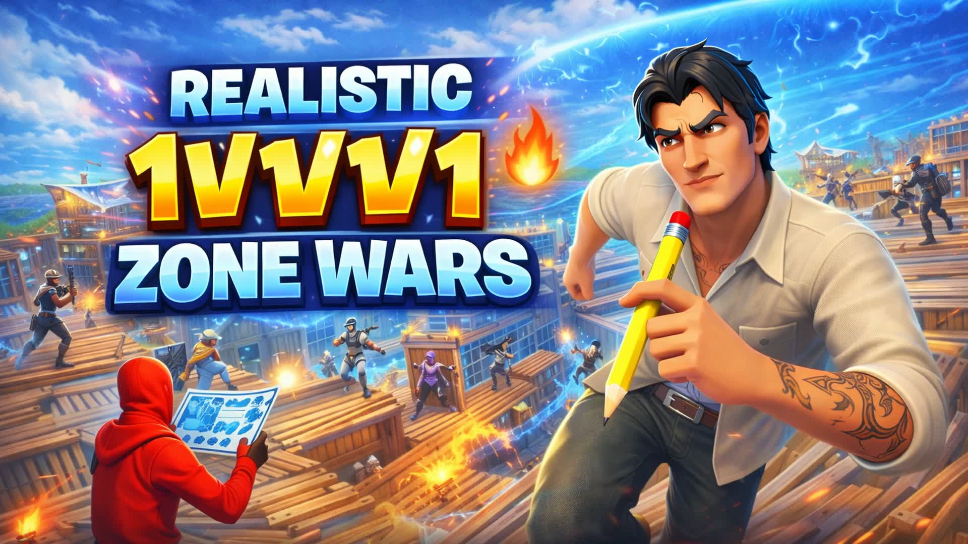 現実的な1V1V1V1ゾーン戦争