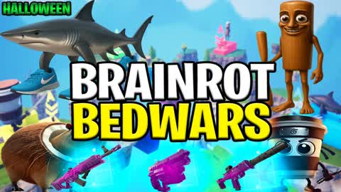 🦈CRAZY BRAINROT BEDWARS🛌