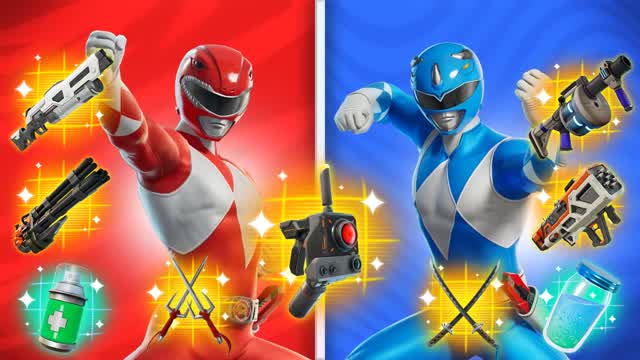 TMNT POWER RANGERS : RED VS BLUE🔴🔵