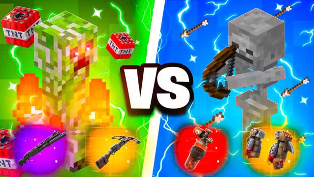 Creeper vs Skeleton Red vs Blue🔵🔴