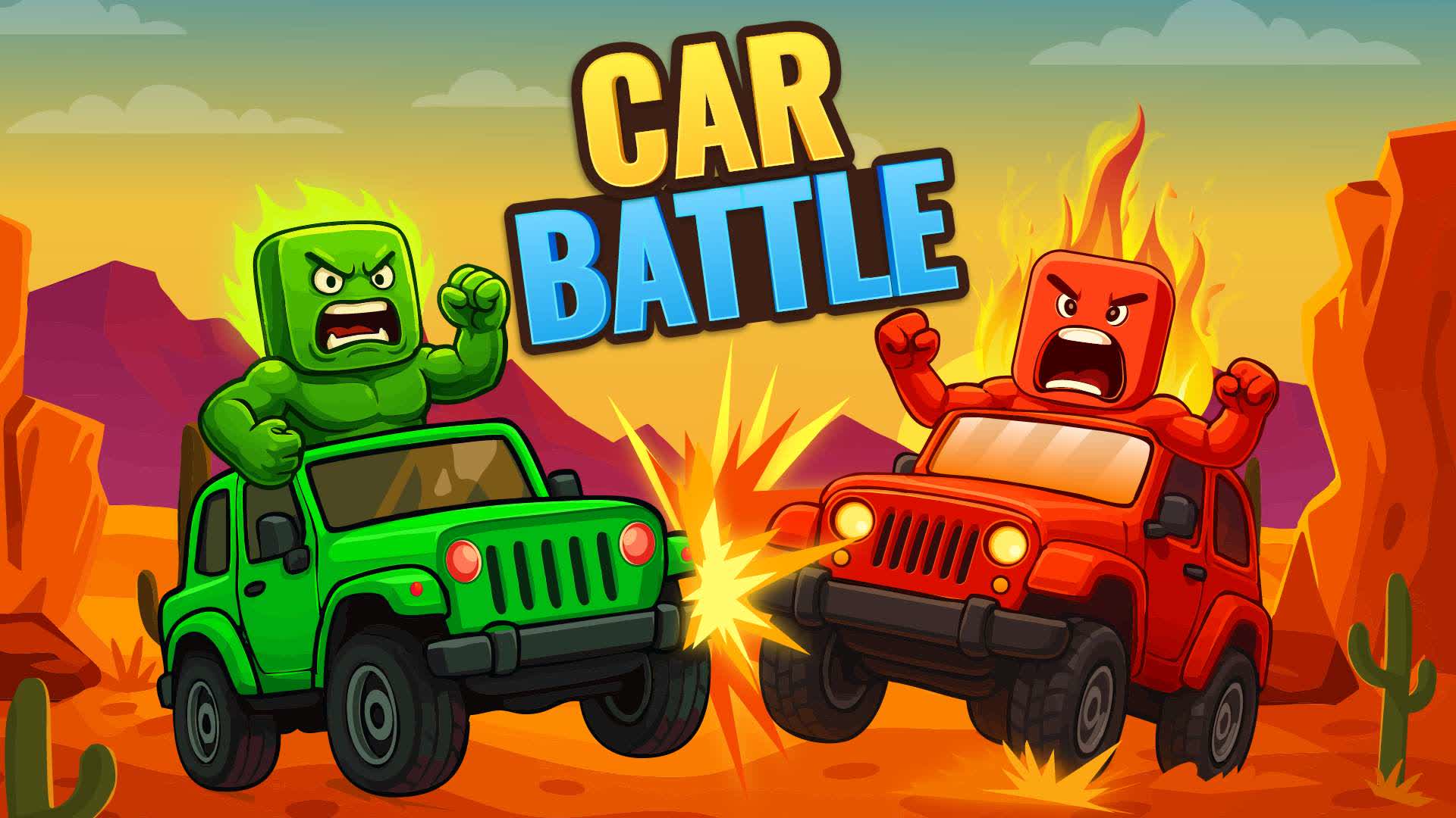 CAR BATTLE 🚘💥 ロケットカーの戦い