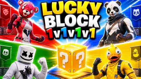LUCKY BLOCK 1V1V1V1!! ALL GUNS