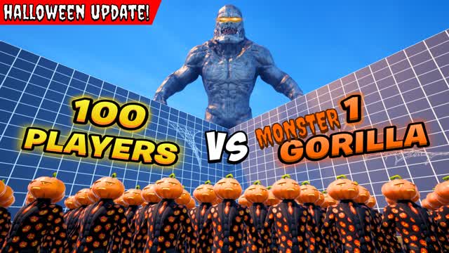 100 PLAYERS VS 1 GORILLA EVERY GUN 1V1🦍