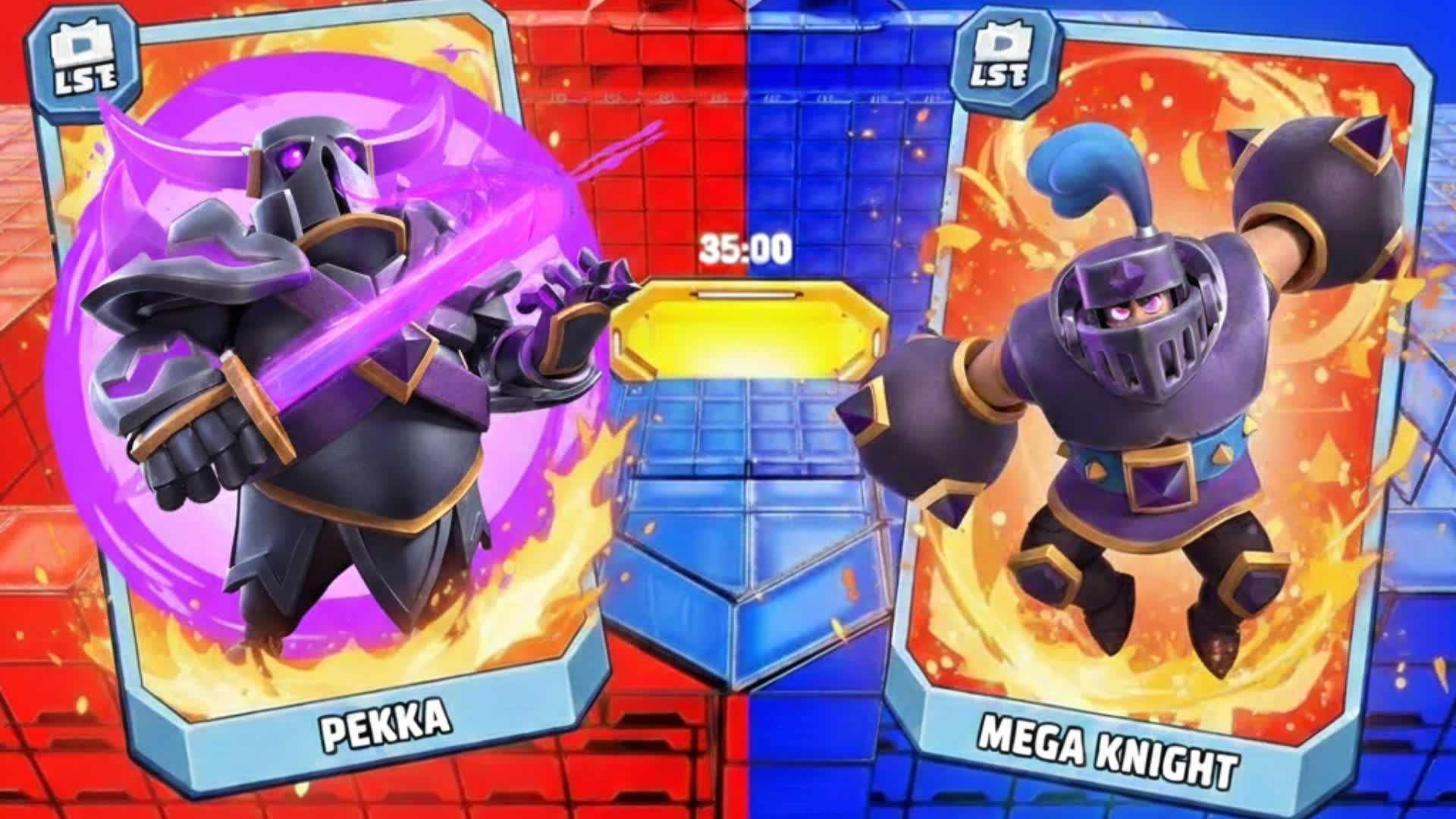 Red vs Blue P.E.E.K.A vs MEGA KNIGHT