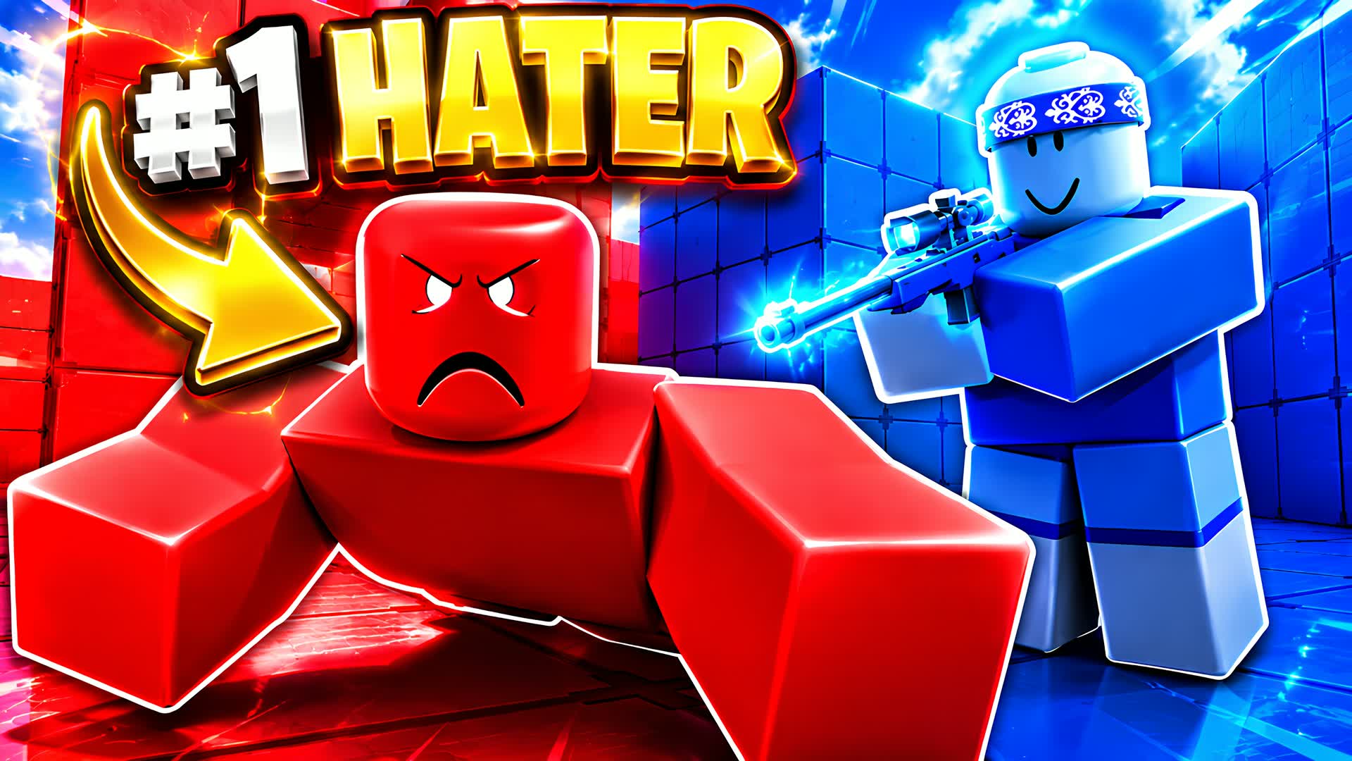 HATER 赤 VS 青 🔴🔵 SUPER AURA +999