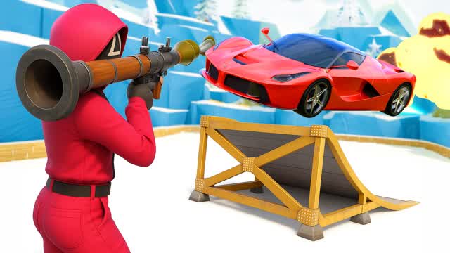 SQUID GAME | ROCKET VS CARS