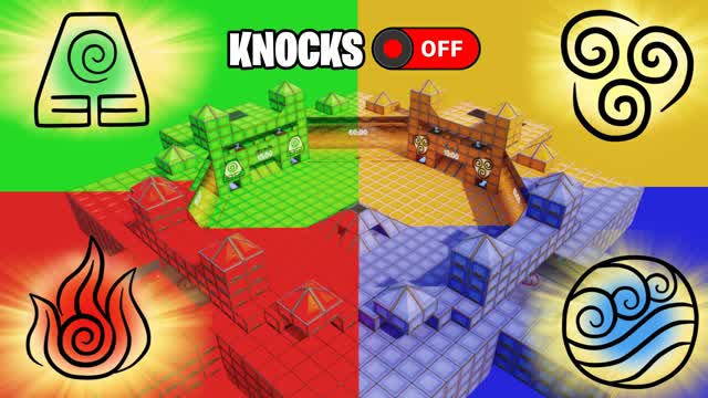 đELEMENT RED VS BLUE VS GREEN VS ORANGE