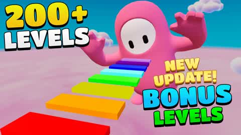 👑 FALL GUYS: 200 LEVELS PARKOUR OBBY 🌈