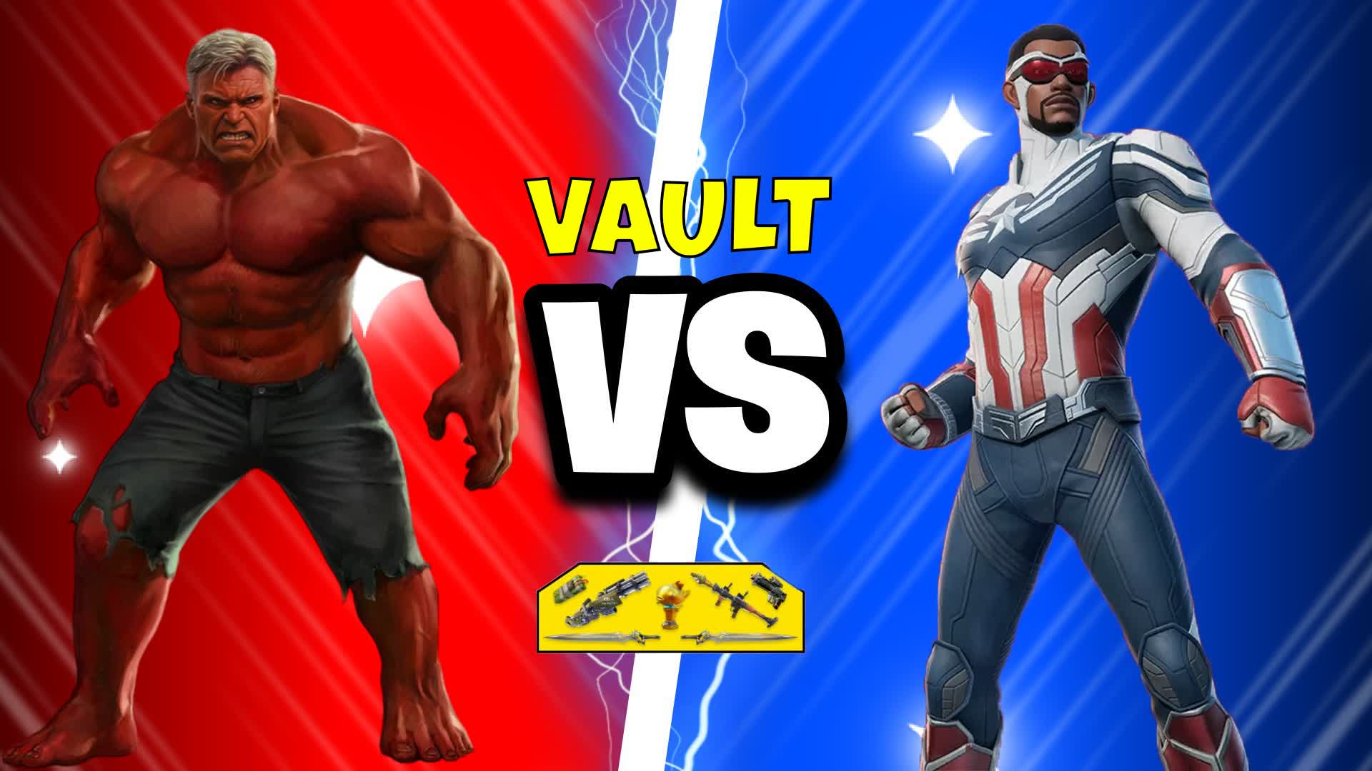 RED HULK VS BLUE CAPTAIN AMERICA 1898-8418-0998 by omegamg - Fortnite ...