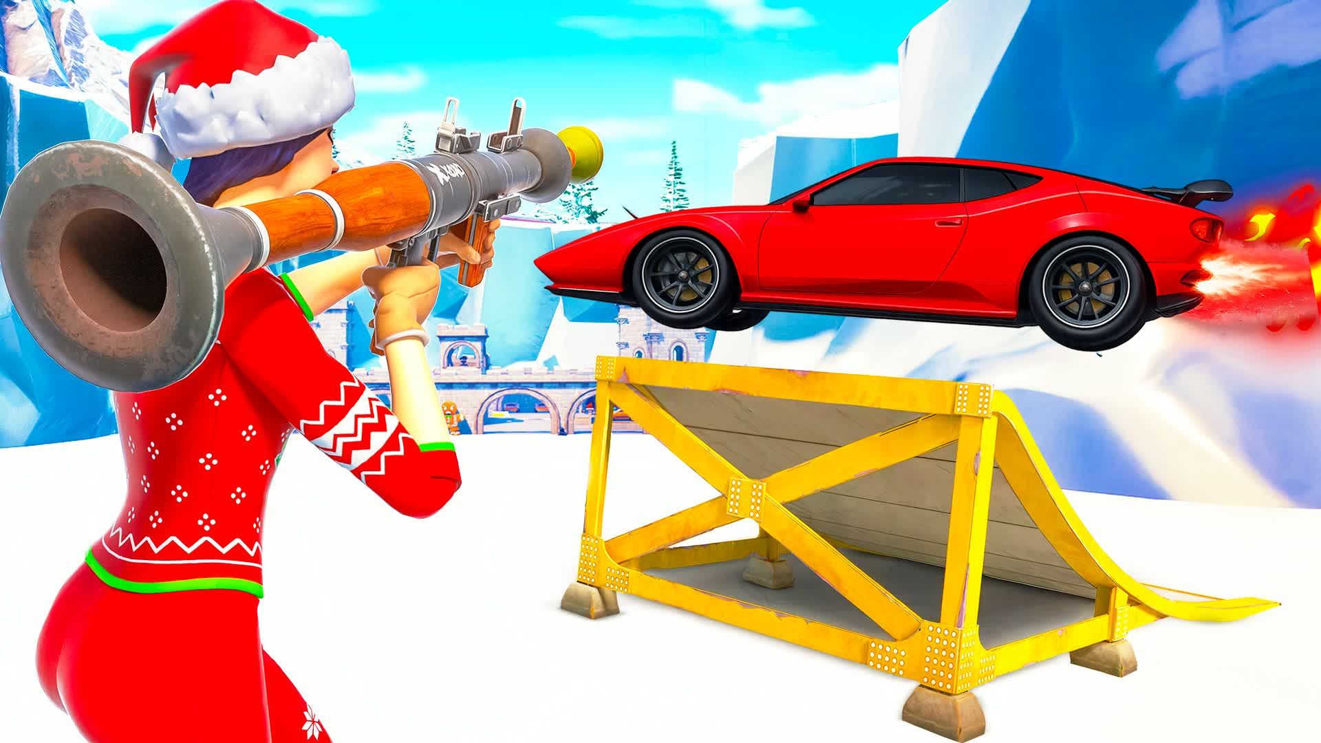 車 vs クレイジーなアイスロケット