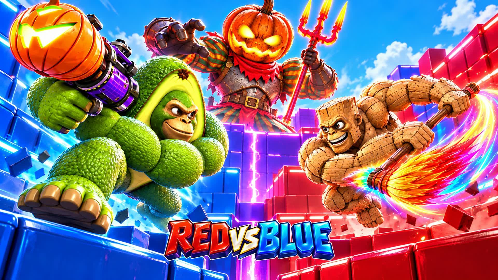 RED VS BLUE🔴🔵ブレインロット VS ハロウィン🎃