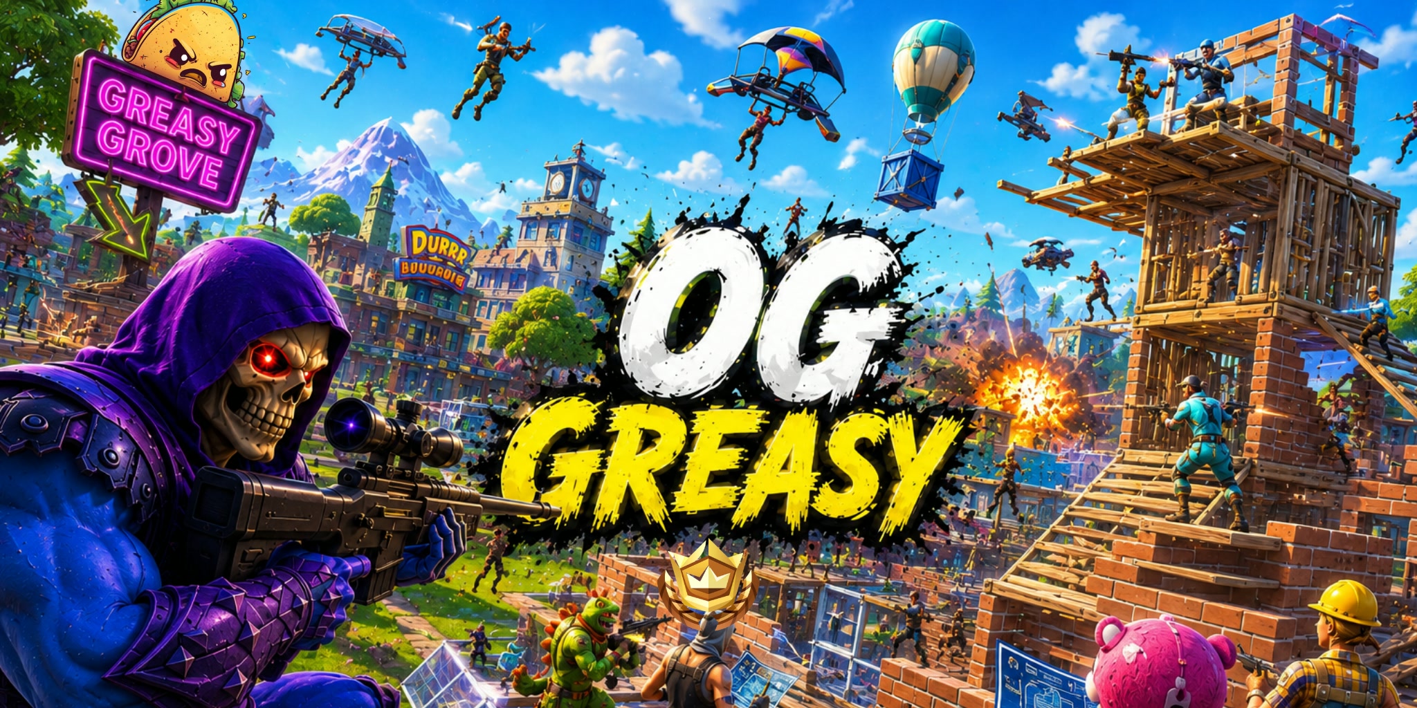 OG GREASY GROVE BUILD 1326-0460-0190 by ssuprem - Fortnite Creative Map ...