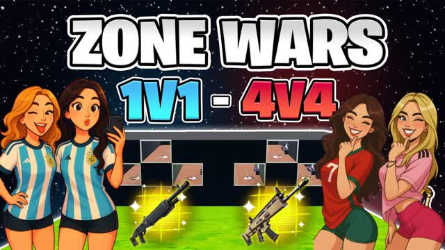 ZONE WARS 1v1-4v4 TIKTOK MAMITAS 💞