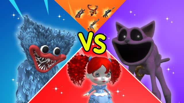 NEW HUGGY VS CATNAP VS POPPY 🔵🔴