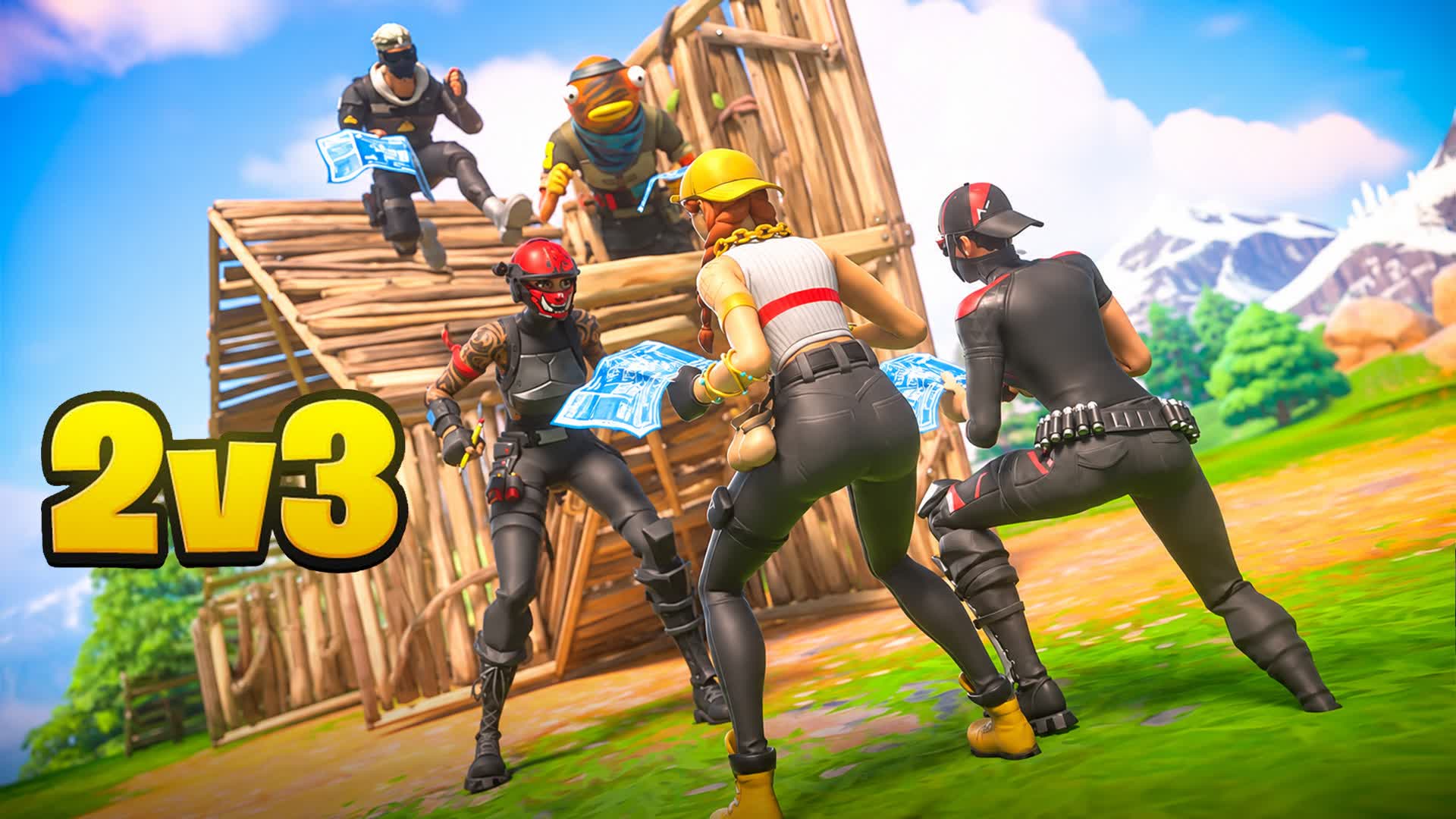 2v3 CLUTCH REALISTICS 🎯 [SPEED] WZF - Fortnite island 8179-7540-8163 by HvK Boom