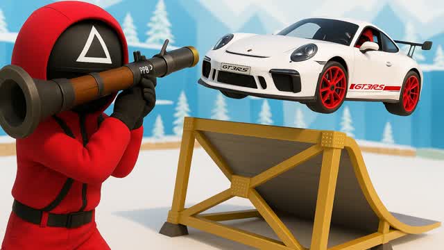 WINTER ROCKET VS CARS (SQUID GAME)
