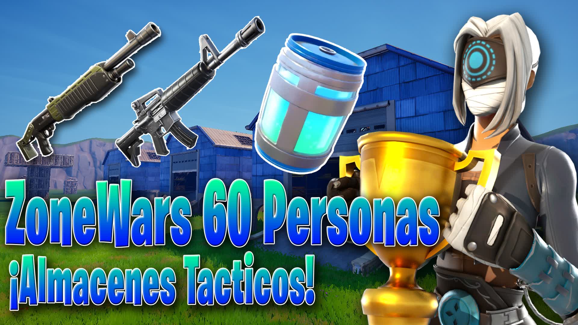 ZoneWars 60 Players Almacenes Tacticos
