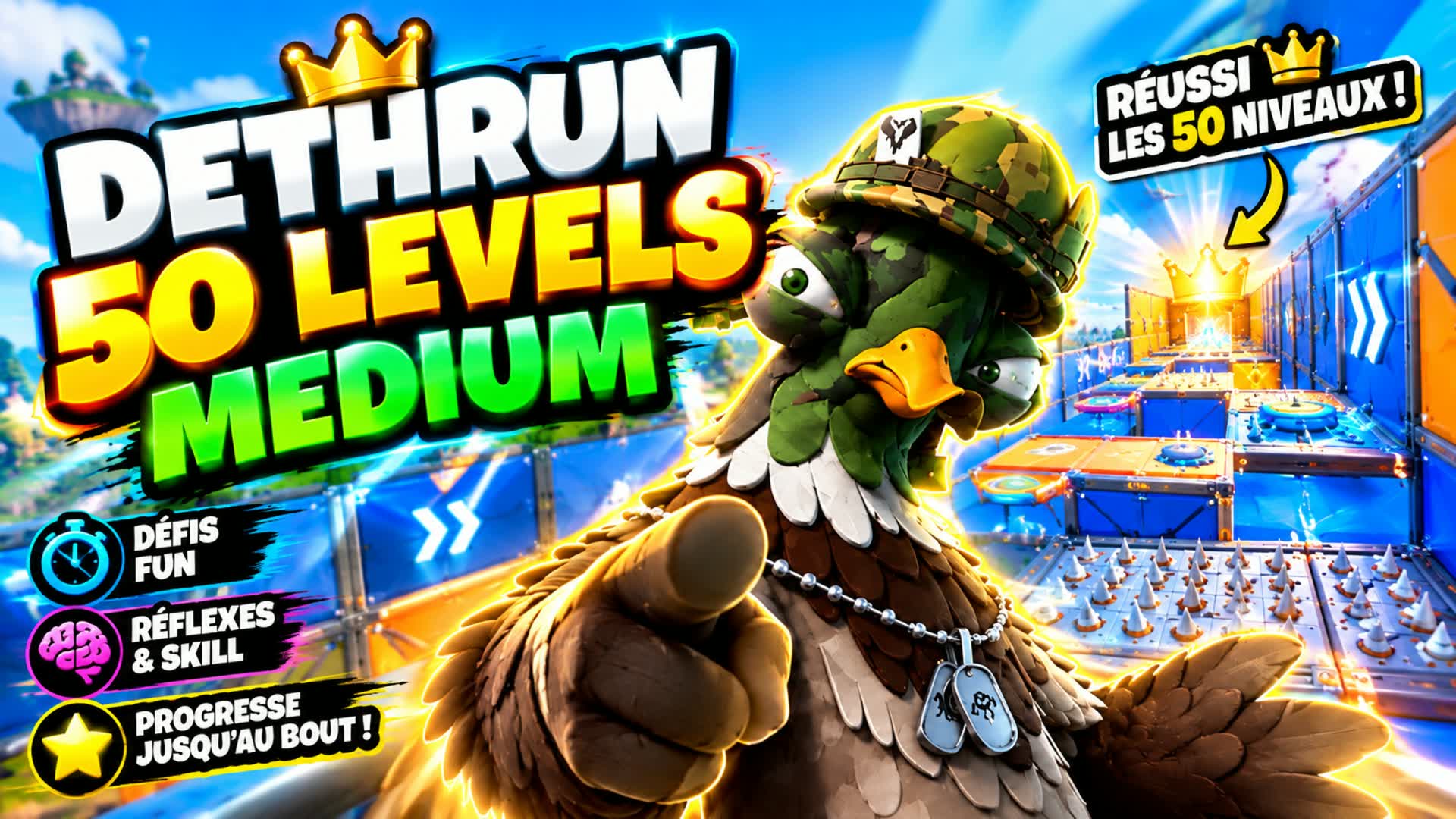 🔥DEATHRUN 50 LEVELS MÉDIUM صعوبة متوس🏆