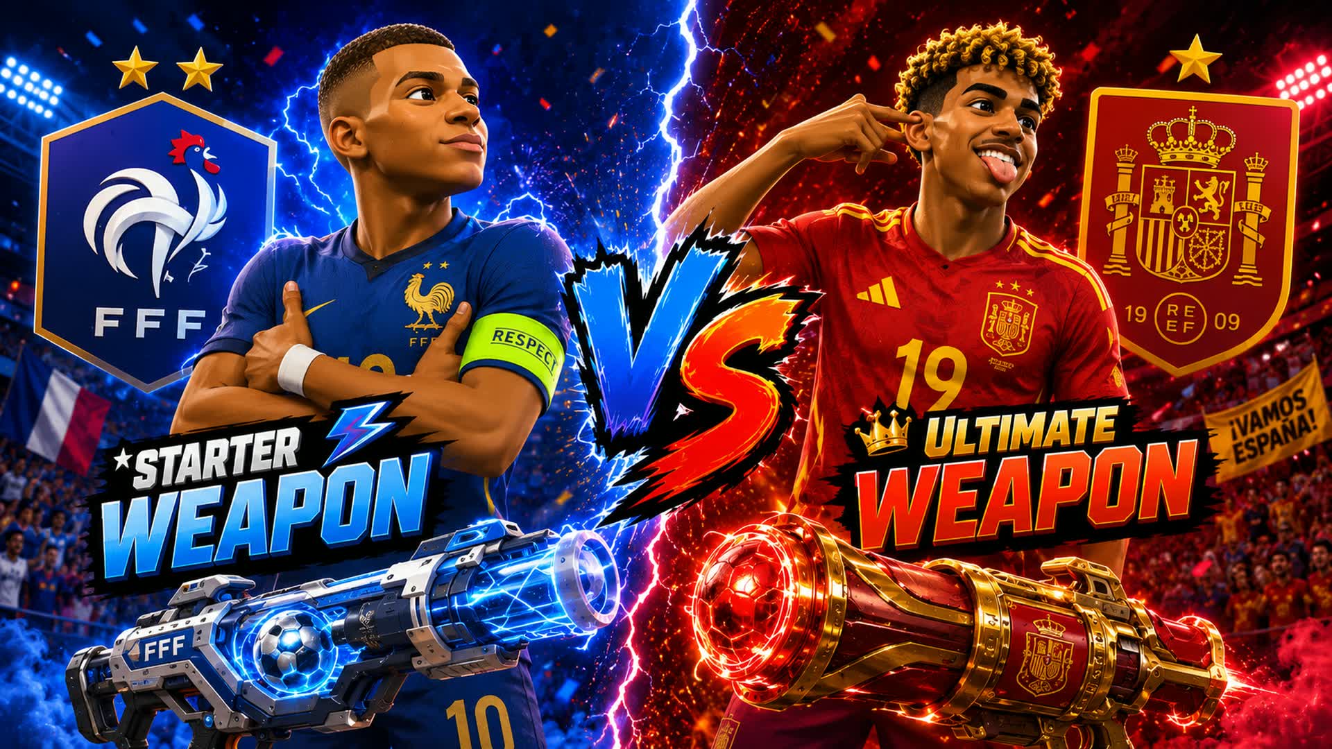 SPAIN VS FRANCE GUN GAME WORLD CUP