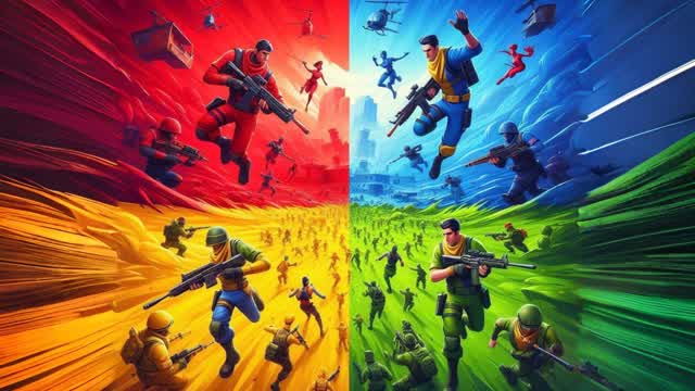 CRAZY RED VS BLUE VS GREEN VS YELLOW🟡🔴