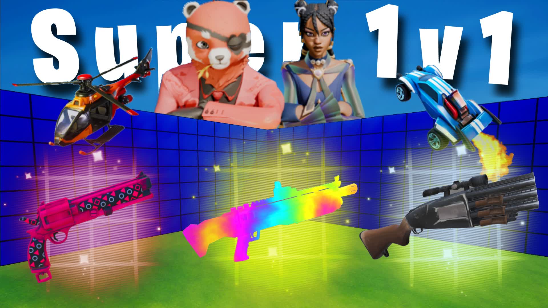 SUPER 1V1 FFA - FULL GUNS & VEHICLES 😎