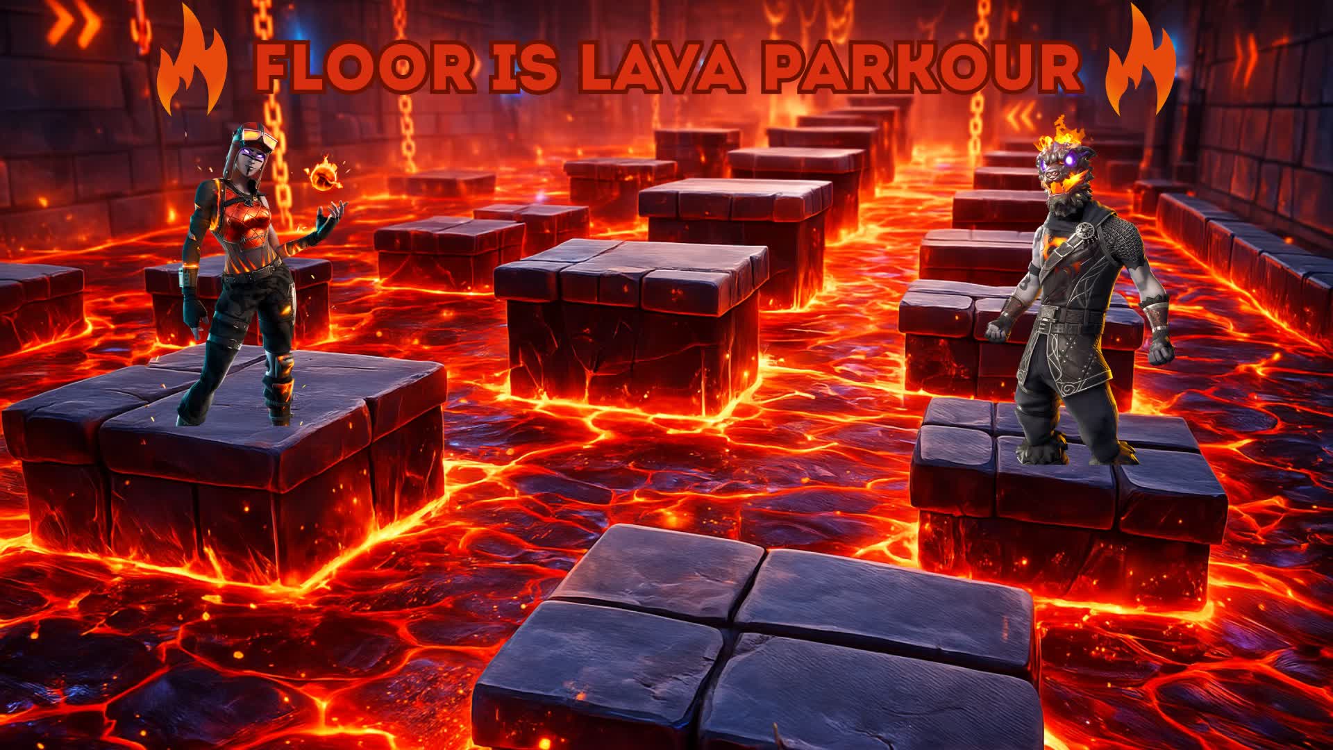 🔥FLOOR IS LAVA PARKOUR