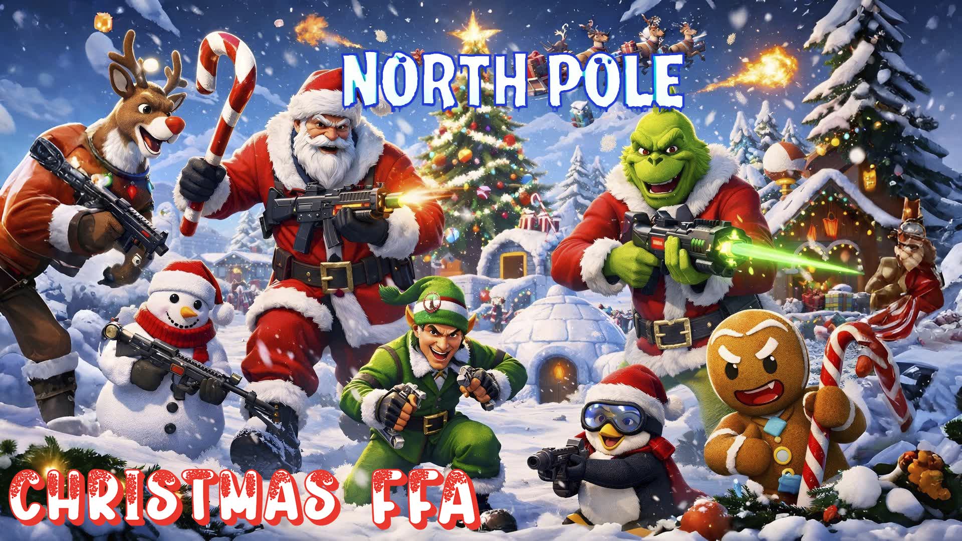 NORTH POLE CHRISTMAS FIGHT FREE FOR ALL