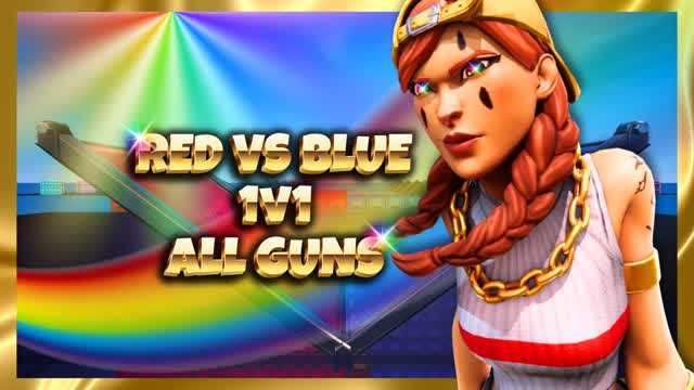 🌈RED VS BLUE 🌈 1v1  🌈 ALL GUNS
