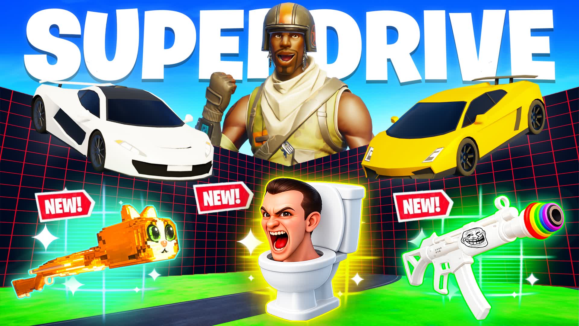 SUPER DRIVE 1V1 - ALL GUNS & VEHICLES