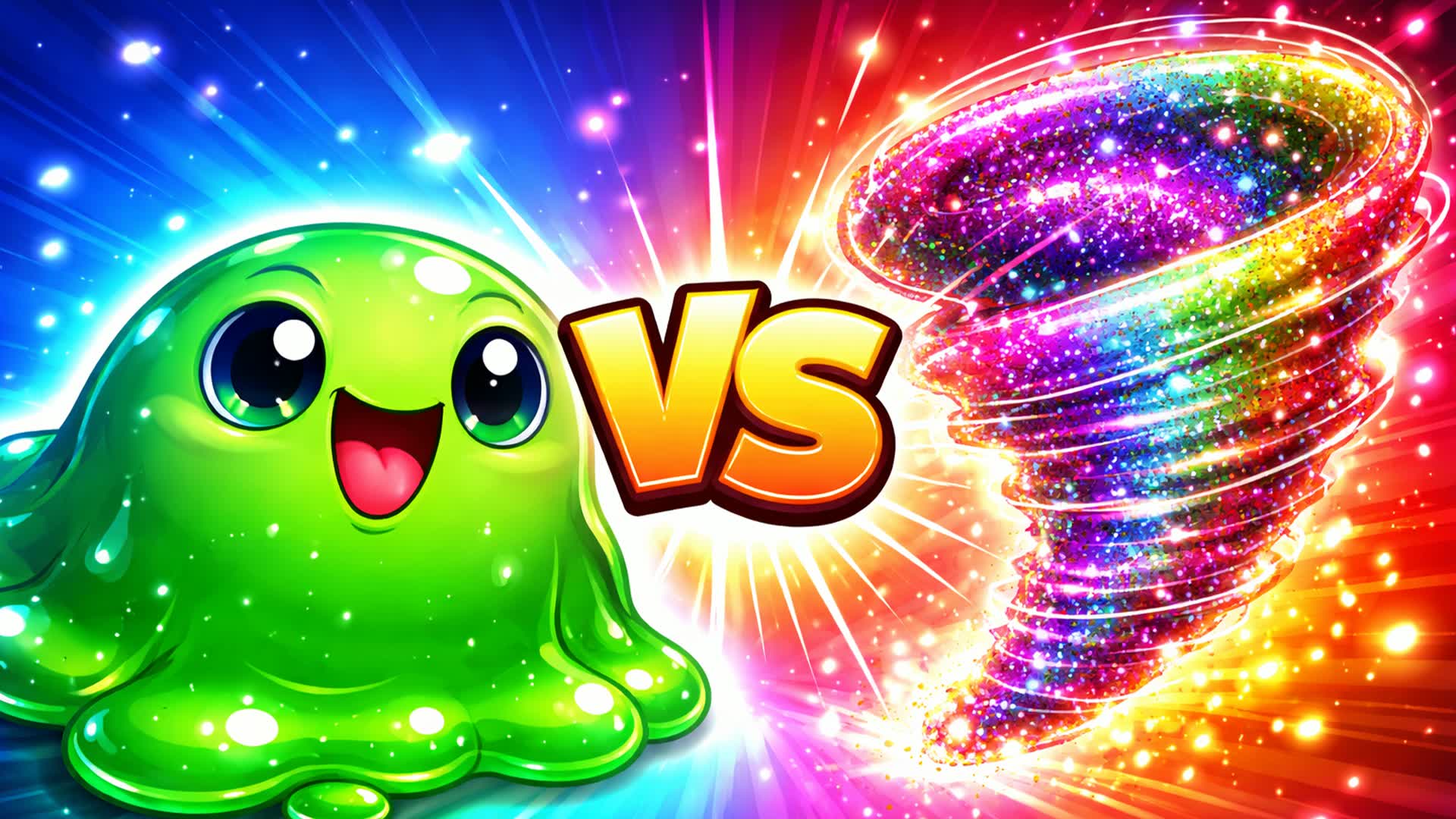 🟢✨ SLIME VS RAINBOW TORNADO 🌪️